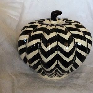Ceramic chevron printed pumpkin. #5